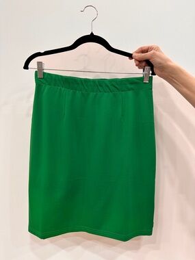 MONOCHROME Women's Green Stretch Pencil Skirt